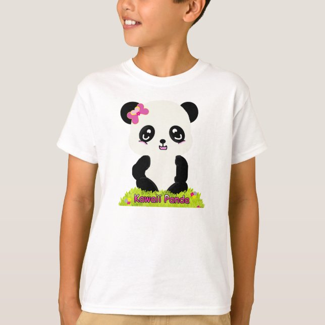 Kawaii Panda Ringer Tee (Front)