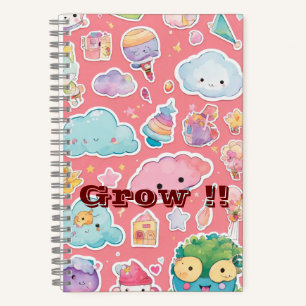 "Kawaii Pastel Bliss: Spiral Notebook