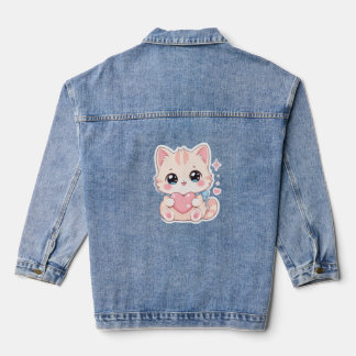 Kawaii Pastel Cat Heart Cute Women's Jacket