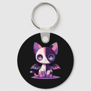 Kawaii Pastel Goth Creepy Cute Witchy Zombie Patch Key Ring