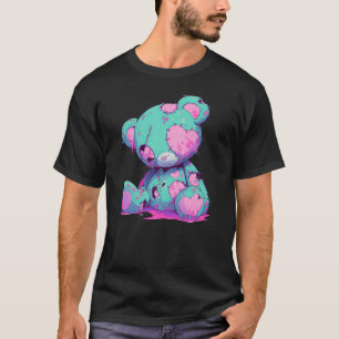 Kawaii Pastel Goth Creepy Cute Witchy Zombie Teddy T-Shirt