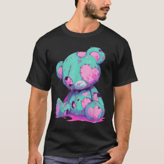 Kawaii Pastel Goth Creepy Witchy Zombie Teddy Bear T-Shirt