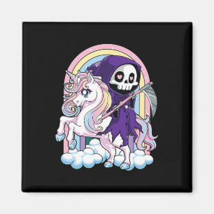 Kawaii Pastel Goth Cute Halloween Grim Reaper Ridi Magnet