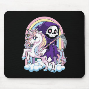 Kawaii Pastel Goth Cute Halloween Grim Reaper Ridi Mouse Pad