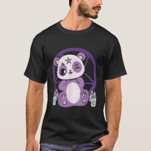 Kawaii Pastel Goth Panda Creepy Witchy Anime Otaku T-Shirt