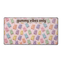 Kawaii Pastel Gummy Bear Desk Mat Candy Core Cute