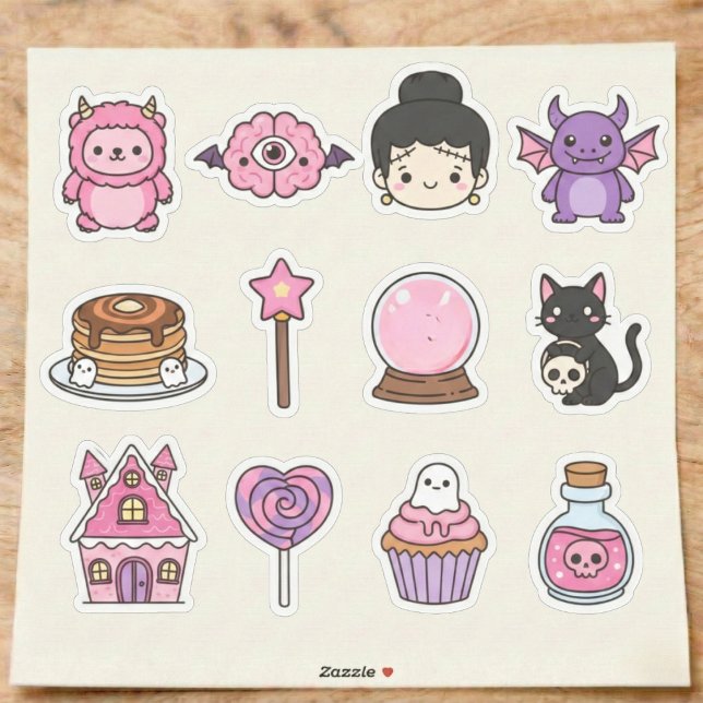 Kawaii Pastel Haunted Treats Sticker Pack ( Sticker Pack)