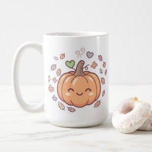 Kawaii Pastel Smiling Pumpkin Mug