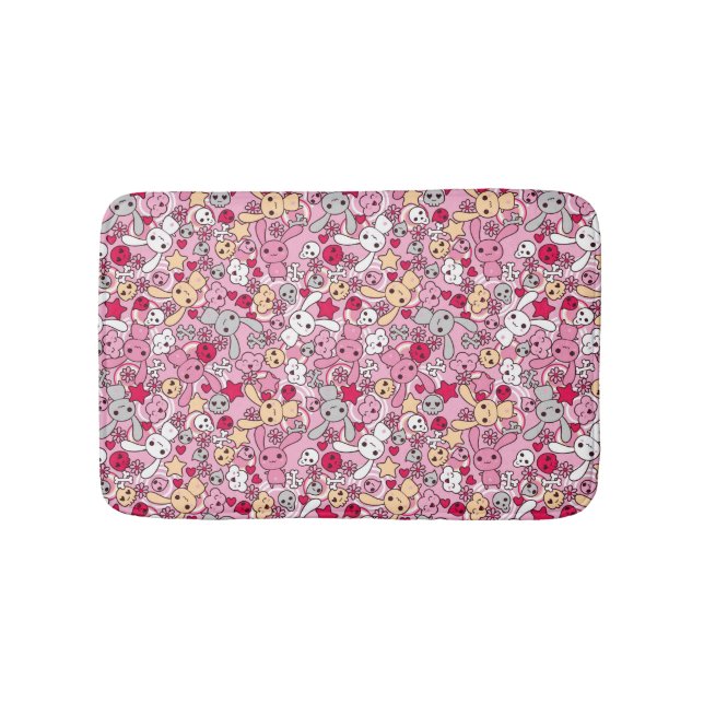 Kawaii pattern bath mat (Front)