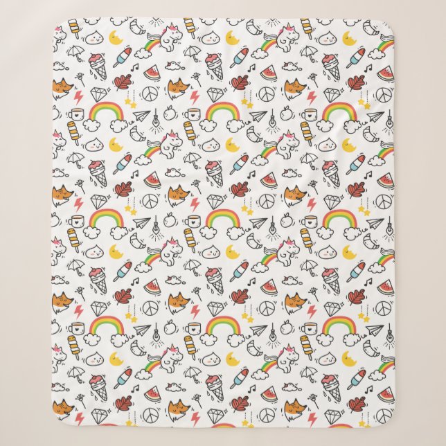 Kawaii Pattern blankets (Front)