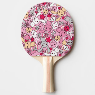 Kawaii pattern ping pong paddle