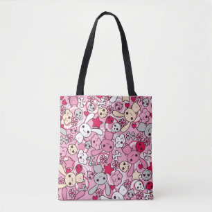 Kawaii pattern tote bag