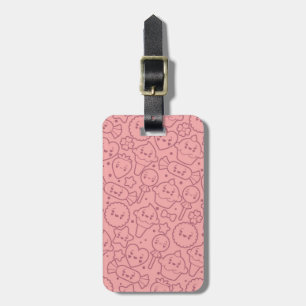 Kawaii pattern with cute cakes luggage tag