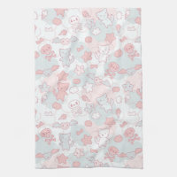 kawaii pattern with doodle