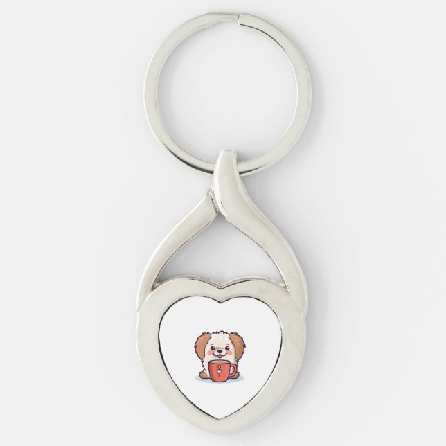 Kawaii Paws Café Key Ring (Front)