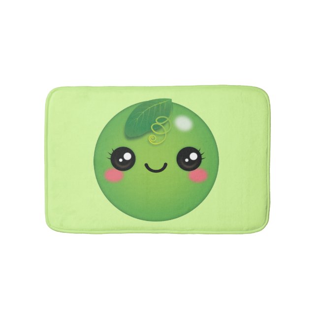 Kawaii Pea Bath Mat (Front)