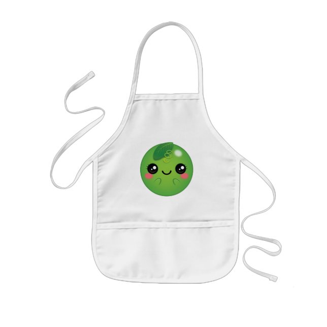 Kawaii Pea Kids Apron (Front)