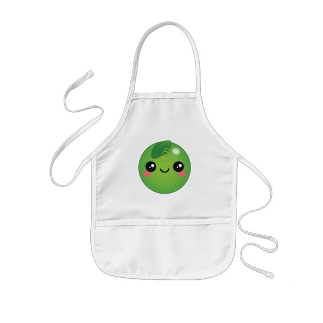 Kawaii Pea Kids' Apron (Front)