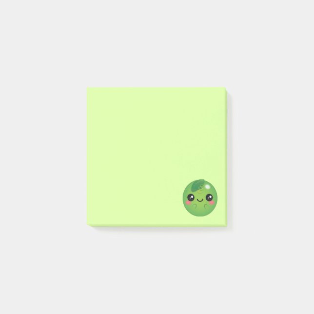 Kawaii Pea Post-it Notes (Front)