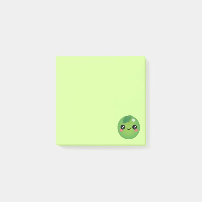 Kawaii Pea Post-it Notes (Front)