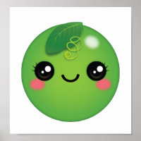 Kawaii Pea Poster