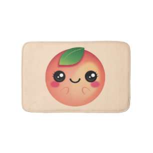 Kawaii Peach Bath Mat