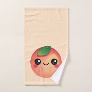 Kawaii Peach Hand Towel