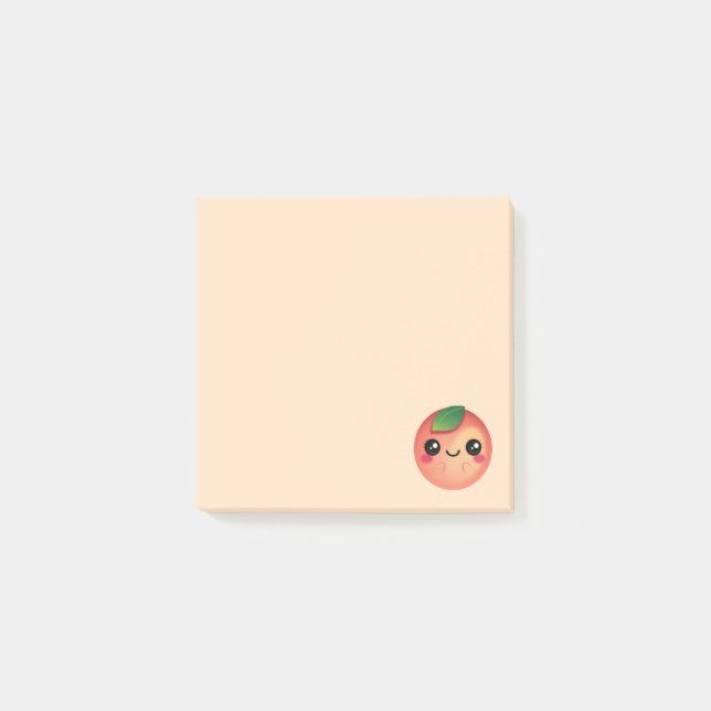 Kawaii Peach Post-it Notes (Front)