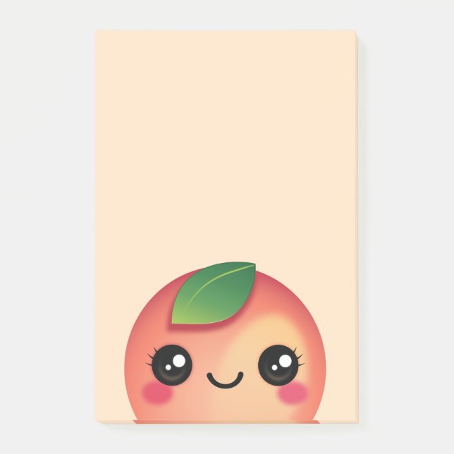 Kawaii Peach Post-it Notes (Front)