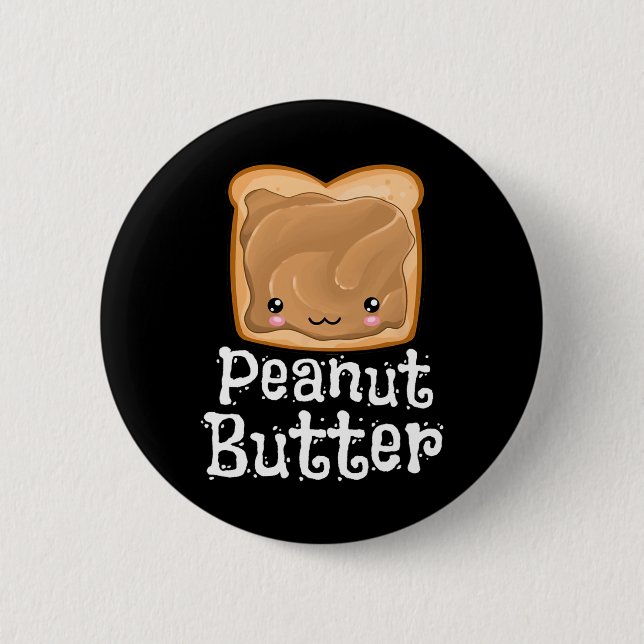Kawaii Peanut Butter Jelly Pndj Halloween Matching 6 Cm Round Badge (Front)