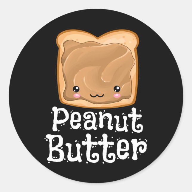 Kawaii Peanut Butter Jelly Pndj Halloween Matching Classic Round Sticker (Front)