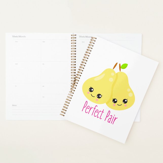 Kawaii Pear Couple Perfect Pair Funny Pun Planner (Creator Uploaded)