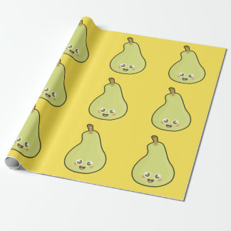 Kawaii Pear Wrapping Paper