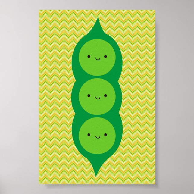 Kawaii Peas in a Pod Poster (Front)