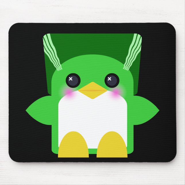Kawaii Penguin Bride Of Frankenstein Mouse Pad (Front)