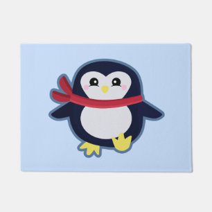 Kawaii penguin doormat