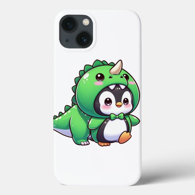 Kawaii Penguin in Dino Disguise Case-Mate iPhone Case (Back)