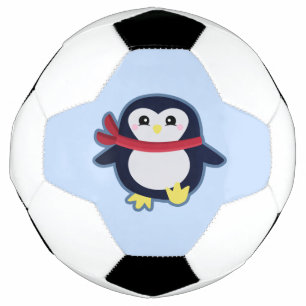Kawaii penguin soccer ball