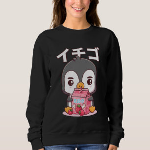 Kawaii Penguin Strawberry Milk Japanese Anime Cute Sweatshirt