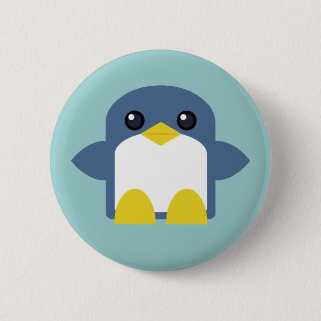 kawaii penguin sweety tweety 6 cm round badge (Front)