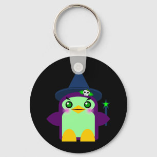 Kawaii Penguin Witch Key Ring
