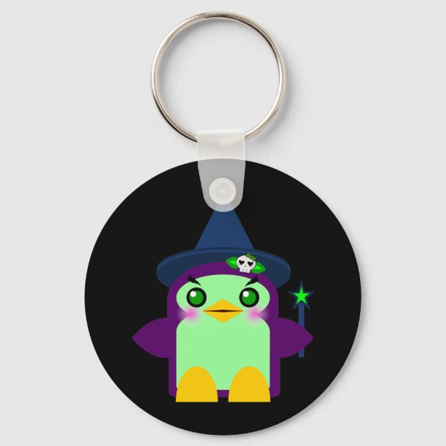 Kawaii Penguin Witch Key Ring (Front)