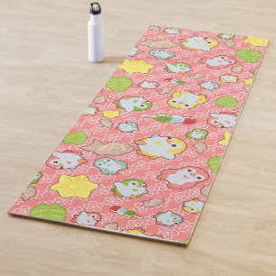 Kawaii Penguins and Wagashi Yoga Mat