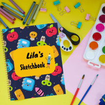 Kawaii Personalised Sketchbook for Kids