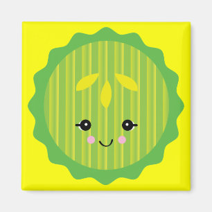kawaii pickle slice magnet