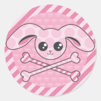 Kawaii Pink Bunny Skull