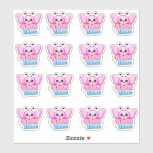 Kawaii Pink Butterfly Well Done Reward Stickers