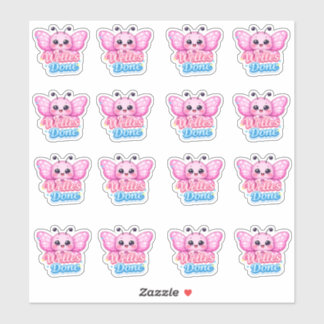 Kawaii Pink Butterfly Well Done Student Reward 