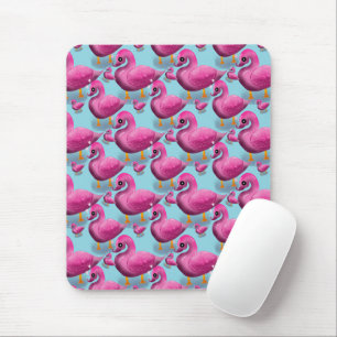 Kawaii Pink Duck Pattern – Adorable Aesthetic Maxi Mouse Pad