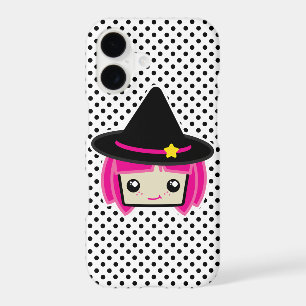Kawaii Pink Haired Witch iPhone Case